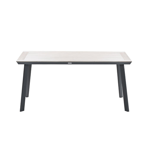 Vigo tafel - 160x90 cm - carbon black - light teak Vironwood - vtwonen shop