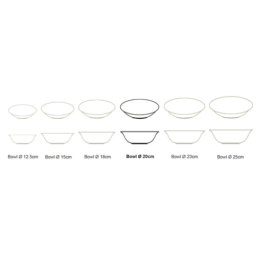 vtwonen - Pasta kommen - Wit - 20 cm - Set van 6