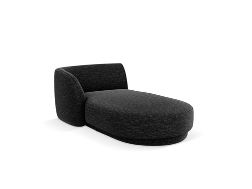 Micadoni linker meridiaan Miley chenille, zwart - 156x90x70cm