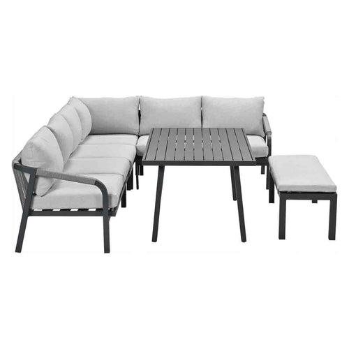 Garden Impressions lounge dining set Tarera donker grijs - 6-delig
