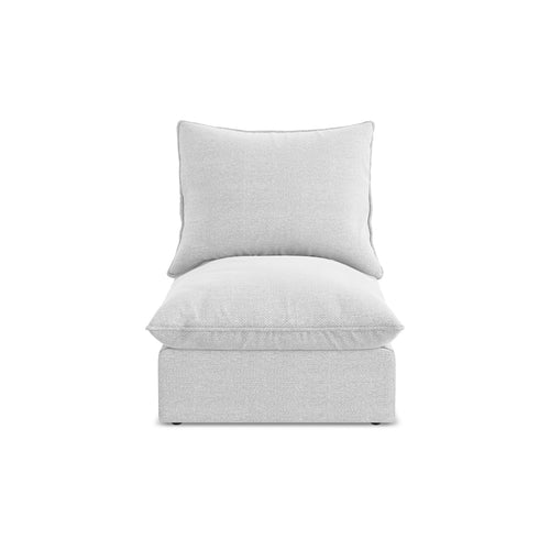 LaMiaSofa Bankmodule midden Ravenna - bouclé - zilver - 75x90x77