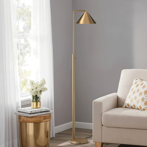 Stehleuchte Modern Gebürstetes Gold 1x E27