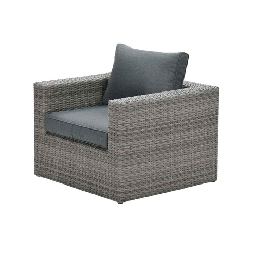Orangebird lounge fauteuil - organic grey - reflex black - vtwonen shop