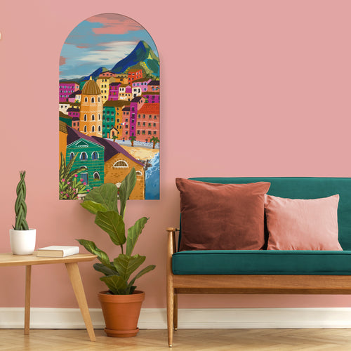 Art for the Home Canvas - Kleuren aan de Italiaanse Kust - 100x54