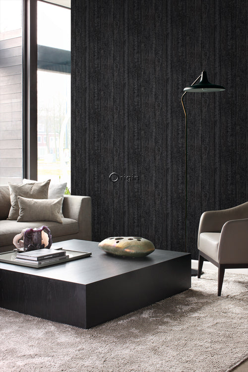 Origin Wallcoverings behang houtmotief zwart - 53 cm x 10,05 m - 347531 - vtwonen shop