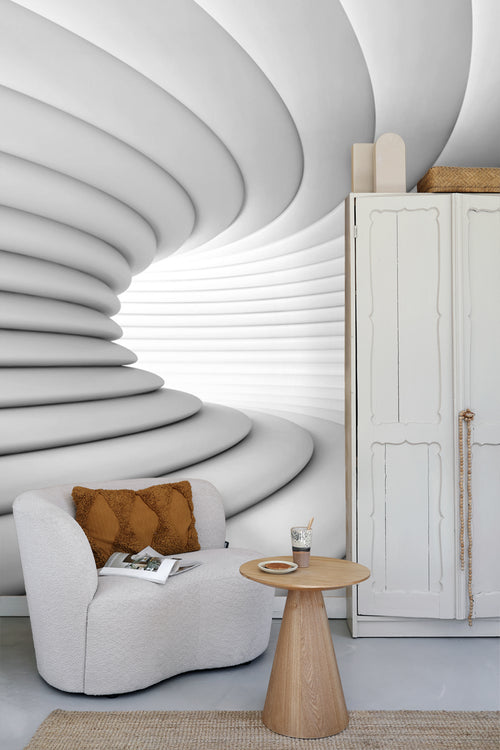 Sanders & Sanders fotobehang 3D-motief wit - 360 x 270 cm - 600534 - vtwonen shop