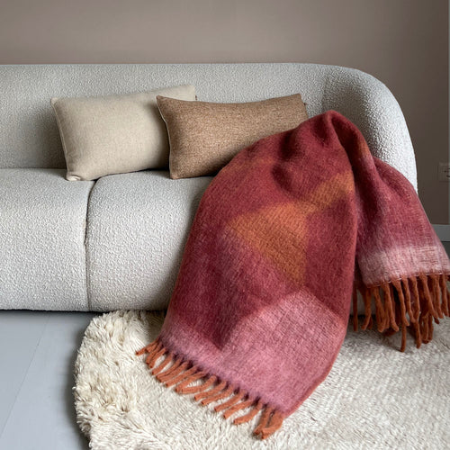 Malagoon plaid Zapotec - zacht spicy rood - 100% recycled