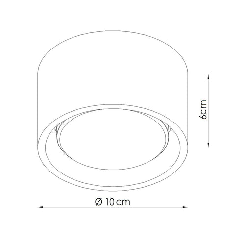 Sollux Lighting Plafondlamp MODO 1 taupe Gx53 - 10x10x6cm
