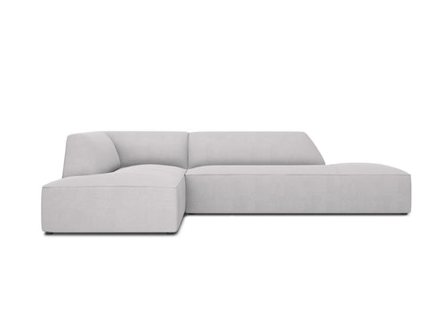 Micadoni linker hoekbank Ruby 4-zits, structurele stof, lichtgrijs - 180x273x69cm