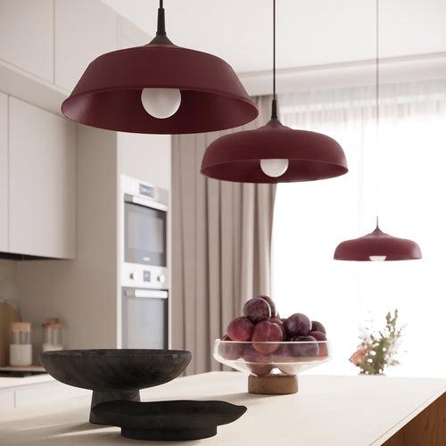 Sollux Lighting Hanglamp GINA bordeaux - 38x38x74cm