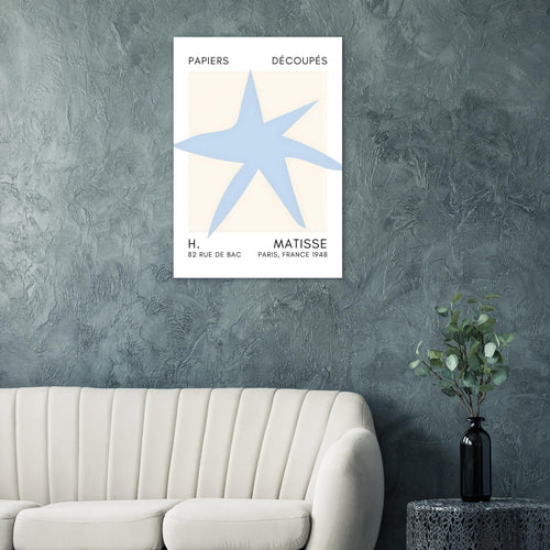Artfulprints  Matisse – Star of the sea light blue   poster 30x40 cm - vtwonen shop