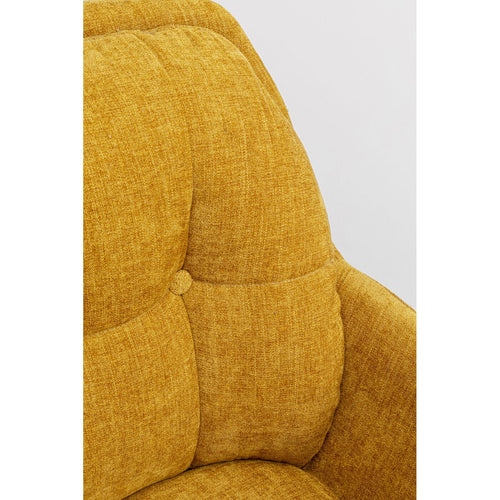 Kare Design Draaistoel met armleuningen Molly geel