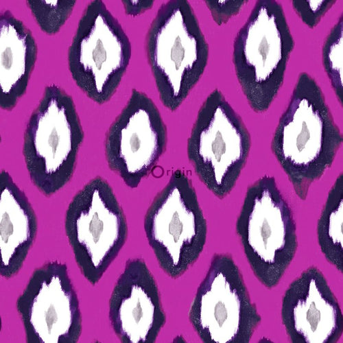 Origin Wallcoverings behang ikat motief roze - 53 cm x 10,05 m - 346918 - vtwonen shop