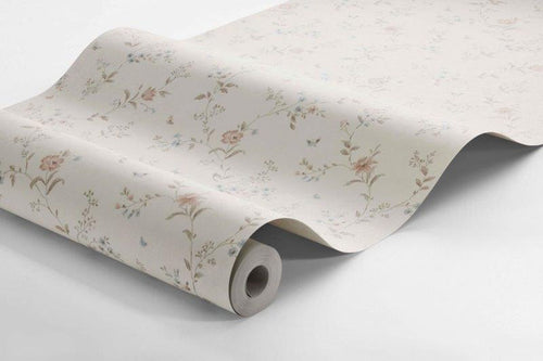 borastapeter behang bloemetjes beige - 53 cm x 11.2 m - 660148 - vtwonen shop