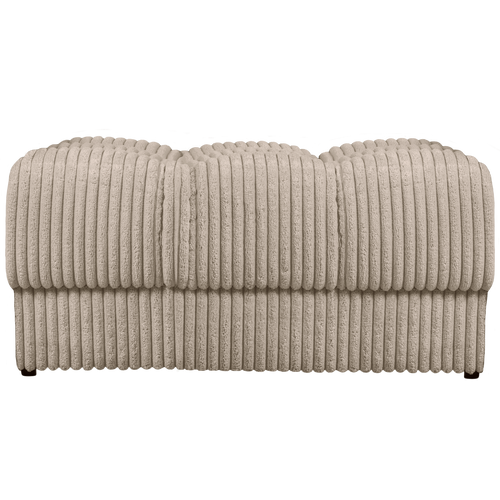 WOOOD hocker Second Date - Grove Ribstof - Travertin - 42x82x61 - vtwonen shop