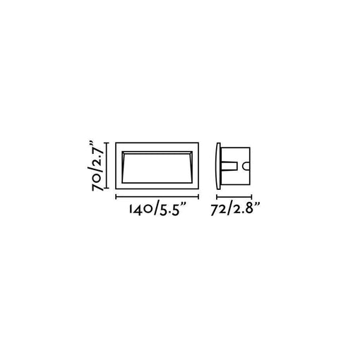 Faro Sedna-2 - LED Outdoor Inbouw Wandlamp Donkergrijs IP65