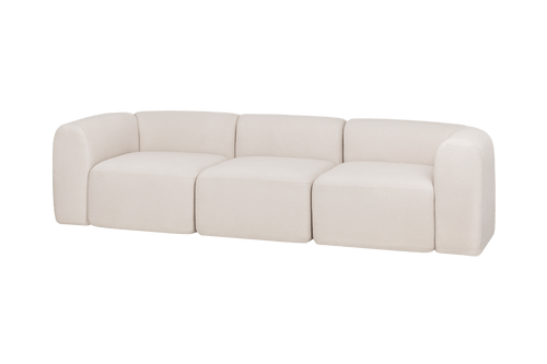 noo.ma Flom 3-zitsbank Cloud Beige - soft comfort, 262x96,5x68 cm