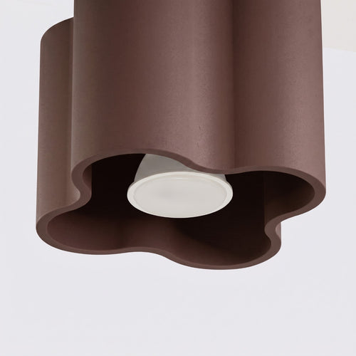 Sollux Lighting Plafondlamp OVIO 1 bruin GU10 - 12x12x10cm