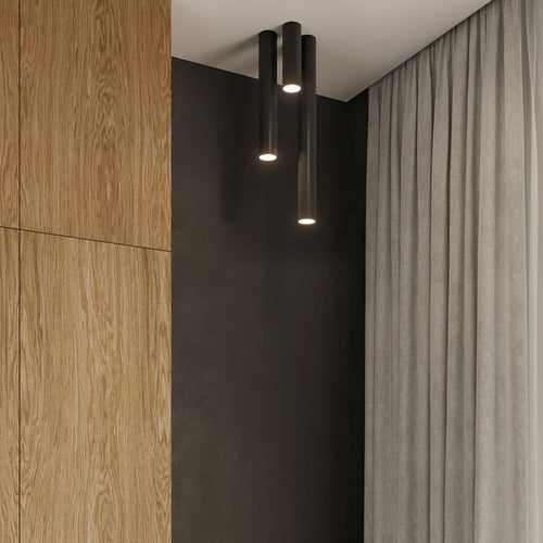 Sollux Lighting Plafondlamp LAGOS 60 zwart - 6x6x60cm