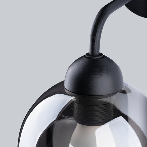 Sollux Lighting Wandlamp ALINO 1 zwart - 15x15x26cm