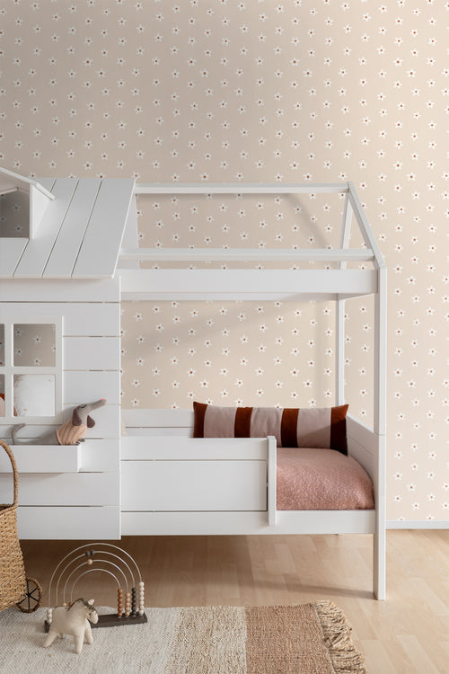 ESTAhome behang madeliefjes beige - 53 cm x 10.05 m - 131112