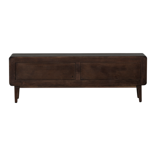 WOOOD tv meubel 150 cm Liya - Mangohout - Donkerbruin - 50x150x35