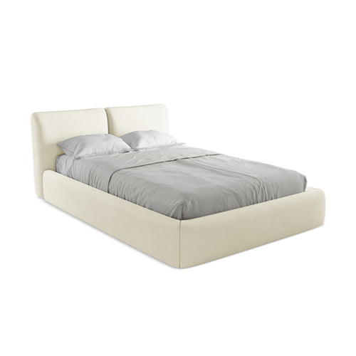 LaMiaSofa Bed met opbergruimte Milano - chenille stof - beige - 160x228x82