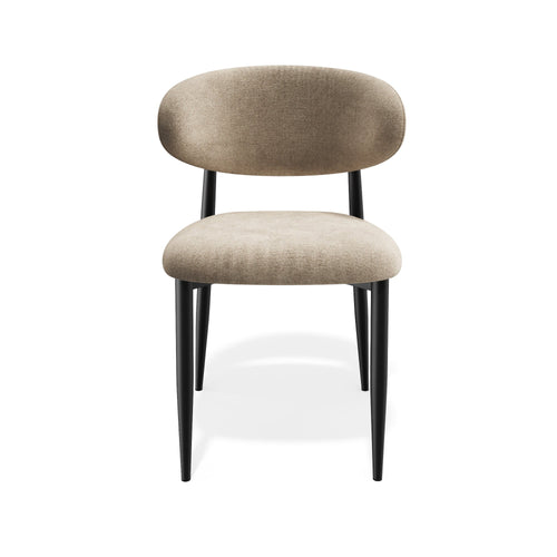 Premium Interiors - Set van 2 stoelen LINA - zacht aanvoelende geweven stof mol 52cm