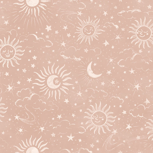 ESTAhome behang sterrenhemel roze - 50 x 900 cm - 132082