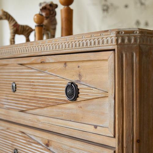 Tikamoon Kindercommode van gerecycled massief grenen - Naturel