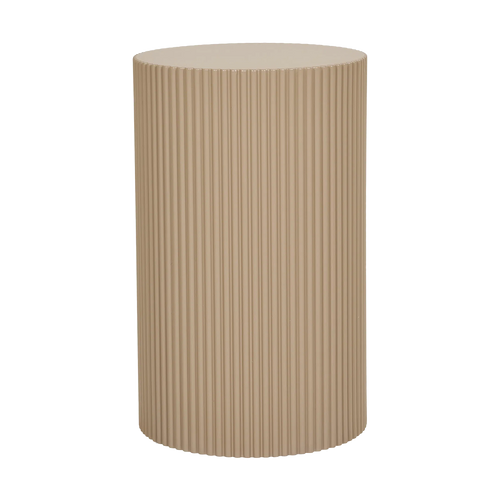 Artichok Asa Houten Bijzettafel Donker Beige - Ø 30 cm - vtwonen shop