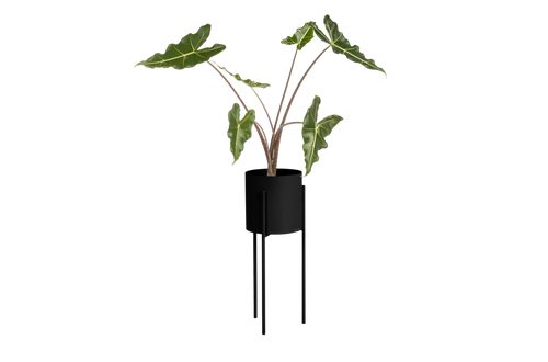 noo.ma MAKI Bloempot - lang - Vulcano Black