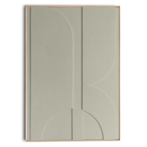 Reinders Mars Sage Green schilderij 3d art -  groen - woonkamer - 100x70cm
