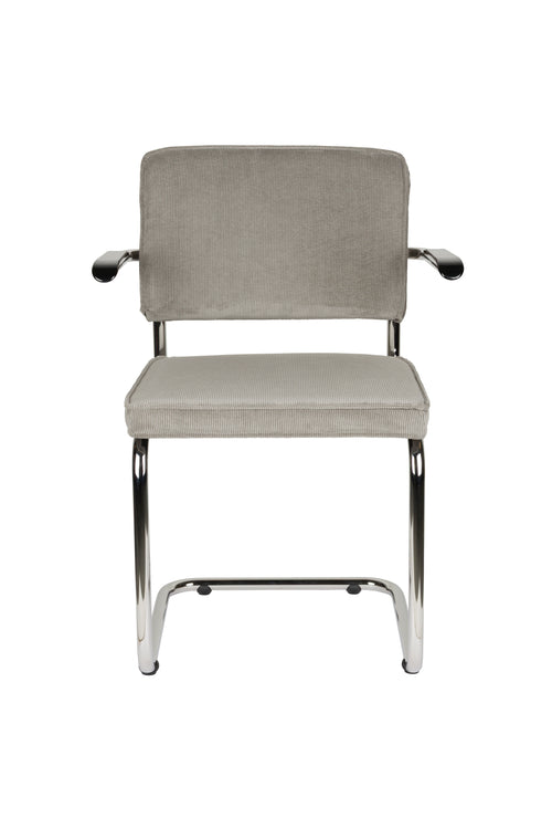 Zuiver Ridge Rib Armstoel Lichtgrijs - Set van 2 - vtwonen shop