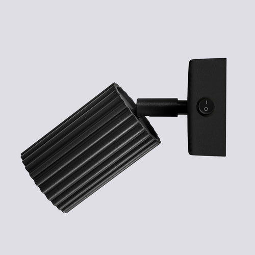 Sollux Lighting Wandlamp KARBON zwart met schakelaar - 8x8x16cm