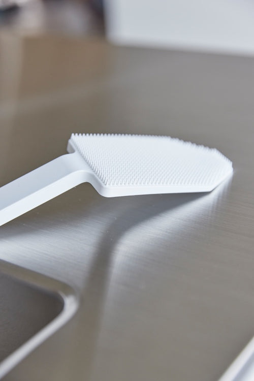 Yamazaki Siliconen Afwasborstel - Magnetisch - Tower - Wit - vtwonen shop