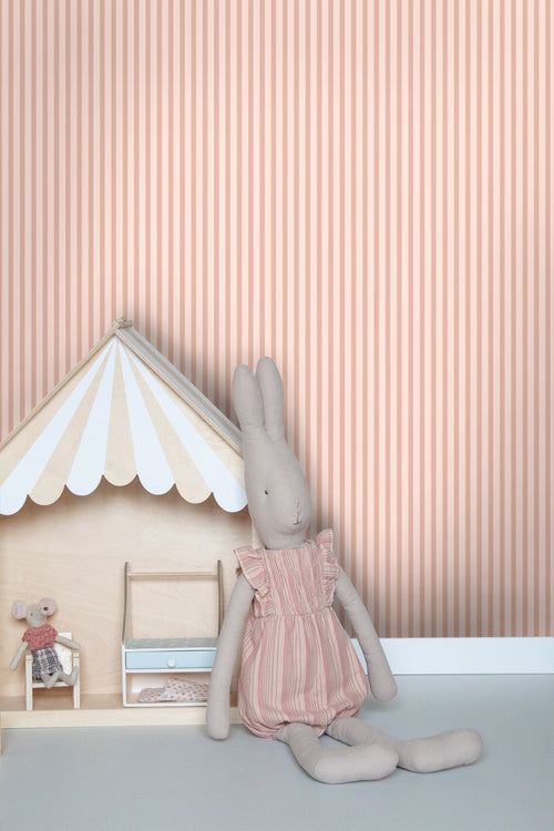 Sanders & Sanders behang strepen roze - 50 x 900 cm - 935385