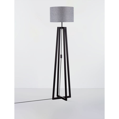 Nova Luce ARTIS Statief vloerlamp grijs, zwart E27 1x12W