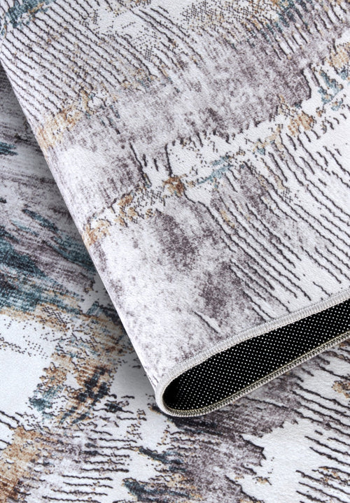 ELLE Decoration Imagination Shortpile Rug Malard Saphire Gold 200x290 cm - vtwonen shop