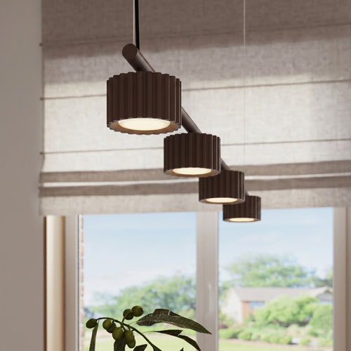 Sollux Lighting Kroonluchter AURA 4 bruin Gx53 - 122x10x208cm