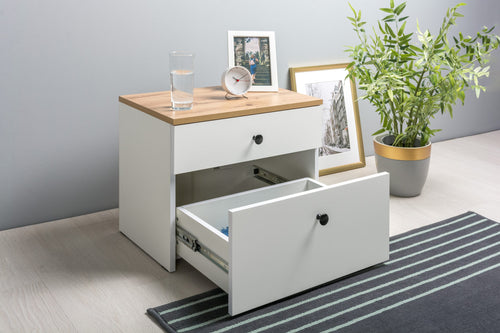 FurniLux Sharons choice- Nachtlast-Wit - 53x35x41cm - vtwonen shop