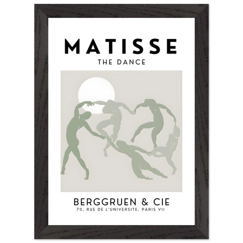 Artfulprints Poster met Lijst Matisse - The dance   - A4 21x29.7 cm - Grijs