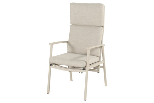 Hartman Tuinstoel Flora -  Beige Aluminium - Zithoogte 48cm - Set van 2