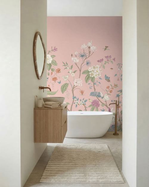 ESTAhome fotobehang bloemen roze en meerkleurig - 2.5 x 2.79 m - 159688