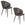 Housecraft Living Hadid Stoel Antraciet - Set van 2