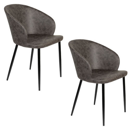 Housecraft Living Hadid Stoel Antraciet - Set van 2 - vtwonen shop