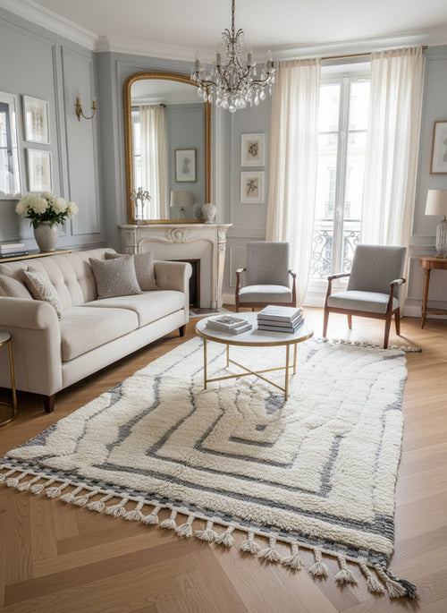 AFK Living vloerkleed Berber - handgemaakt - Wol - 144 x 255 cm
