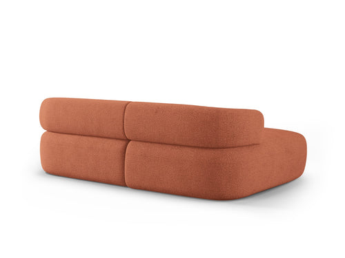 Micadoni linker hoekbank Jenny 5-zits, boucle baksteen - 145x200x73cm