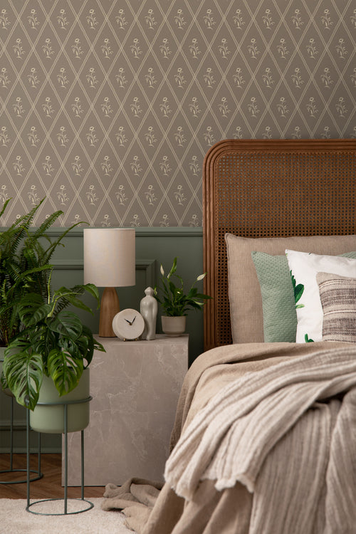 Borastapeter behang bloemen bruin - 53 cm x 10.05 m - 660840 - vtwonen shop