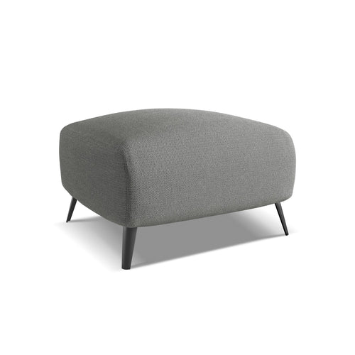 LaMiaSofa Poef Genova - chenille stof - olifant - 65x65x44